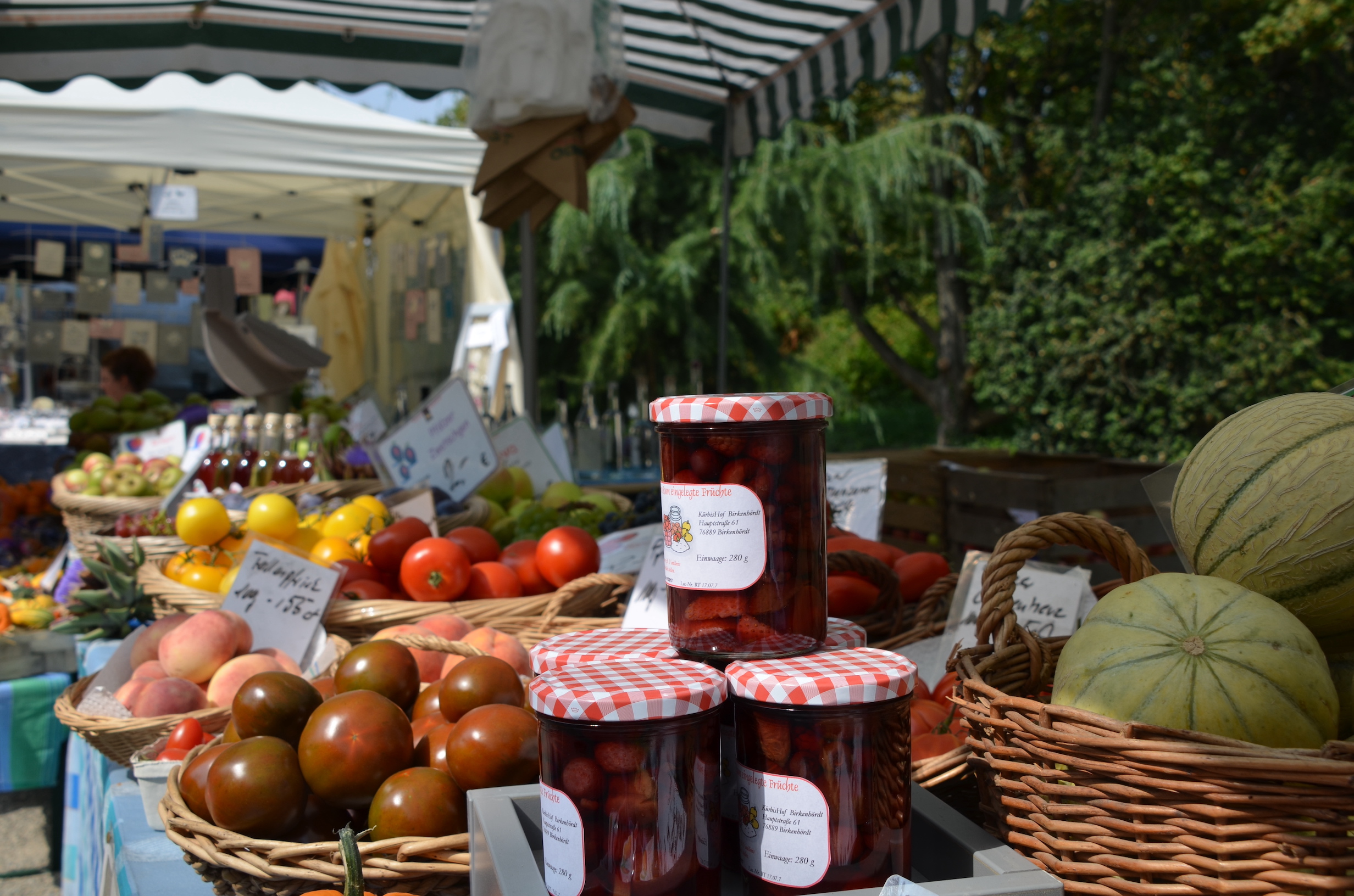 Stand auf dem Handwerker- und Bauernmarkt in Mannheim