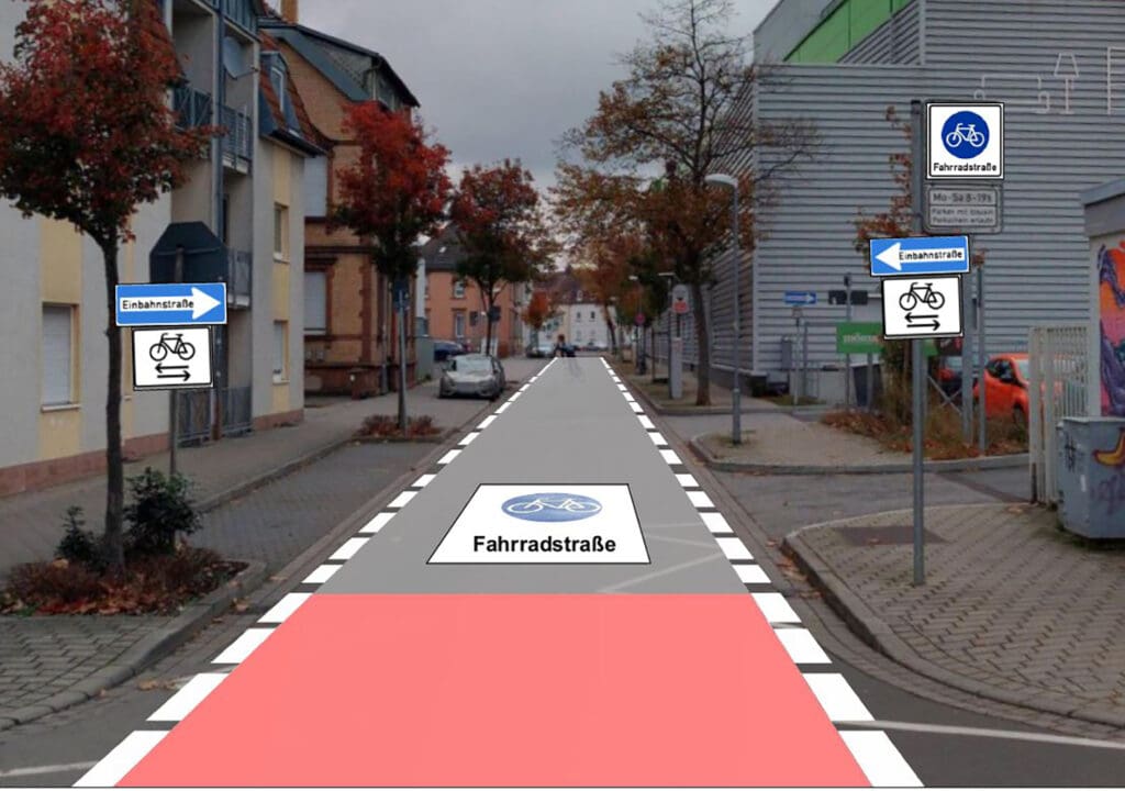 Visualisierung Fahrradstraße